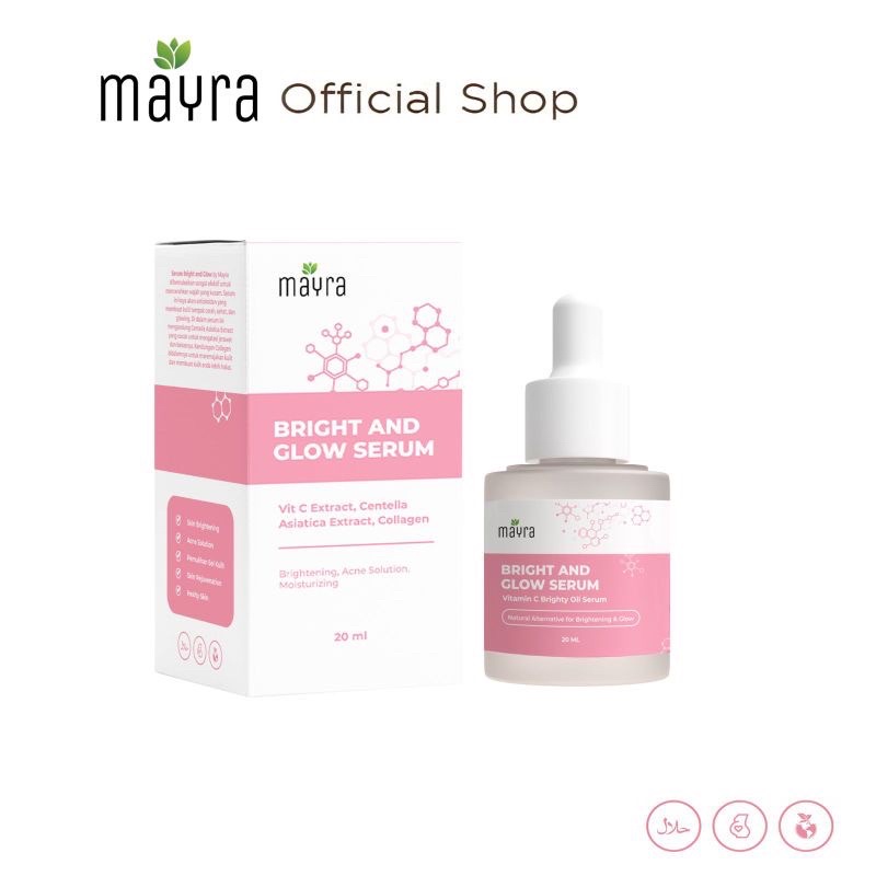 (BPOM AGEN RESMI) SERUM MAYRA MYO BEAUTY SERUM BRIGHT &amp; GLOW 20 ML BY MYO BEAUTY 100%ORIGINAL