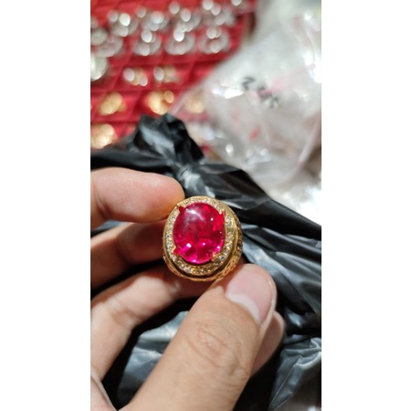 Cincin batu Ruby merah Siem bangkok