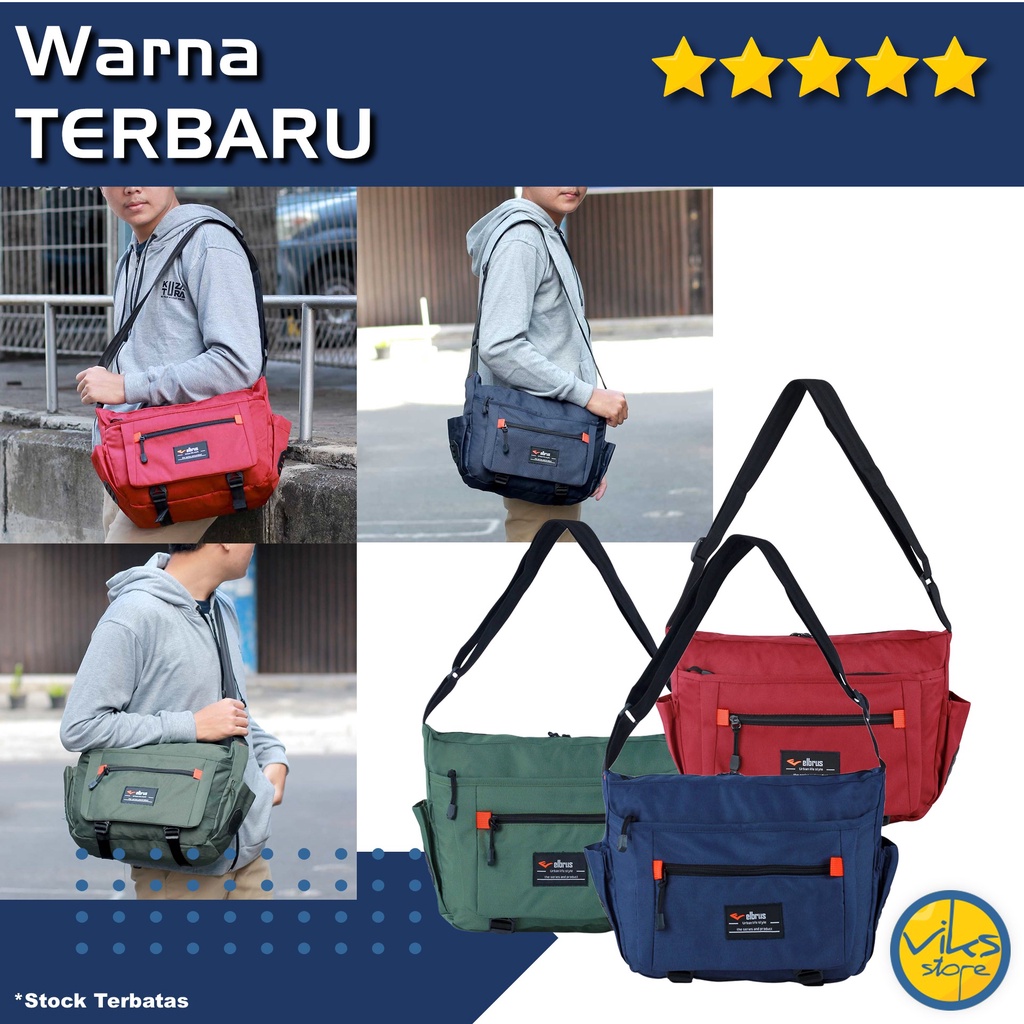 Tas Selempang Pria Cowok Elbrus Original Slingbag Distro Terbaru Tas Kerja Kuliah Sekolah Simple Ukuran Size Besar Medium Tas Dokumen Tas Bahu Model Simpel Minimalis