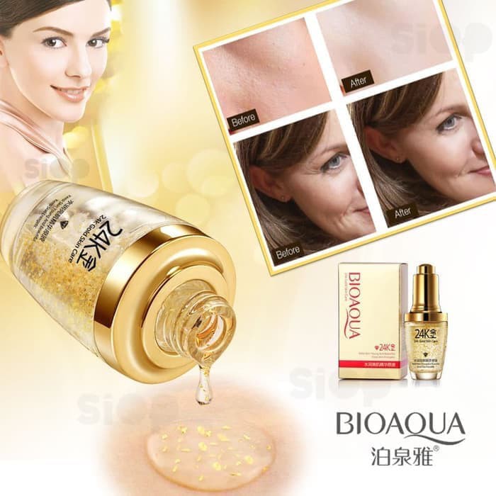 ✨LACIKOSME✨ BIOAQUA SERUM WAJAH 24K GOLD ESSENCE CREAM  - SERUM GOLD BIOAQUA BPOM ORIGINAL