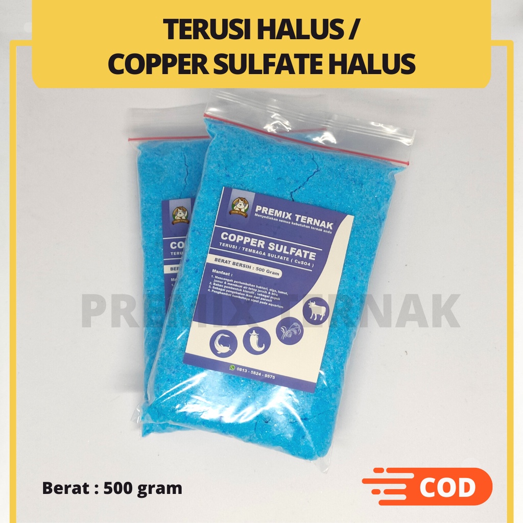 Terusi 500gr - Copper Sulphate - CuSO4 - Tembaga Sulfat (500gram)