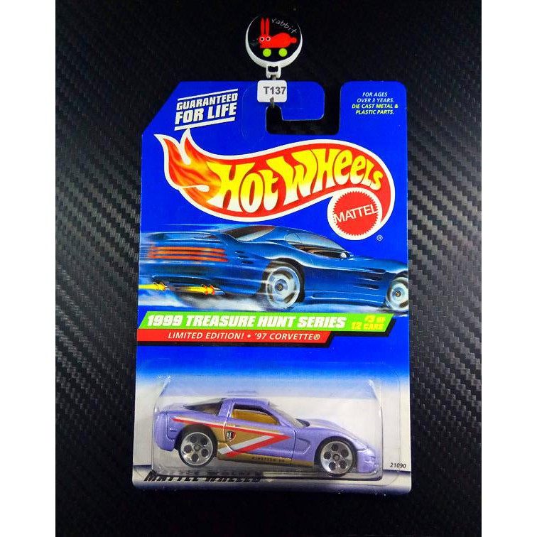 T-137 Hot Wheels Treasure Hunt 97 Corvette Ban Plastik Terlaris