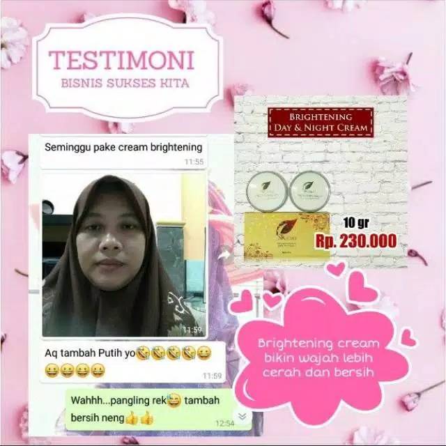 BRIGHTENING CREAM SR12(siang - malam) / KRIM PENCERAH WAJAH / KUSAM / FLEK HITAM / KRIM HERBAL BPOM