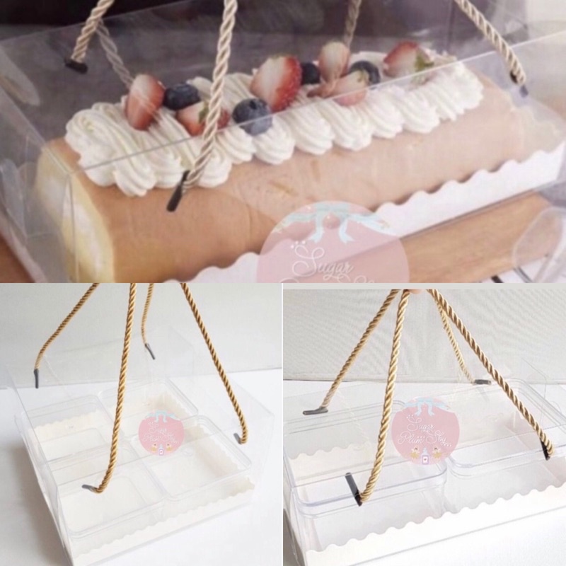 

Box Mika Tali 22x11 / 23x10 / 22 x 22 Kotak Brownies, Spiku, Bolu Gulung (20pcs)