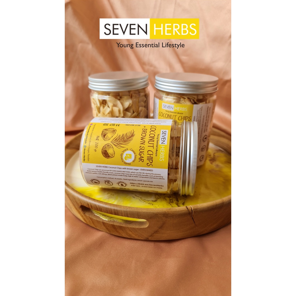 

SEVEN HERBS- COCONUT CHIPS + BROWN SUGAR 200 GR