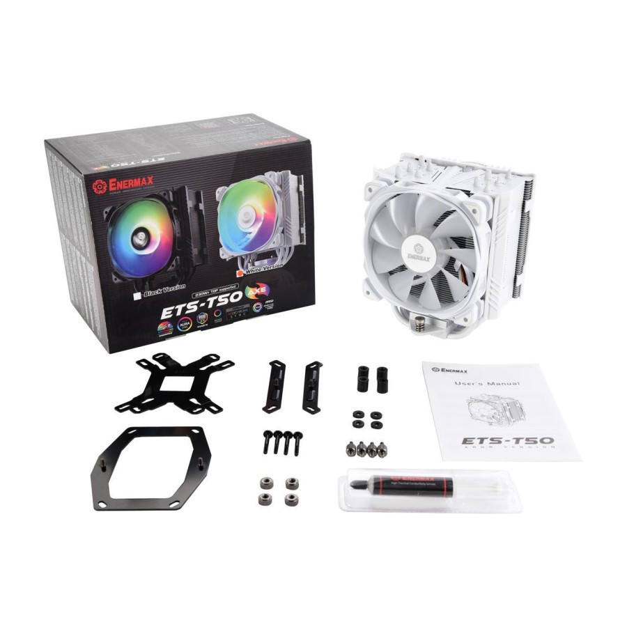 Enermax ETS-T50 AXE ARGB WHITE - CPU Air Cooler 230W+ TDP INTEL AMD