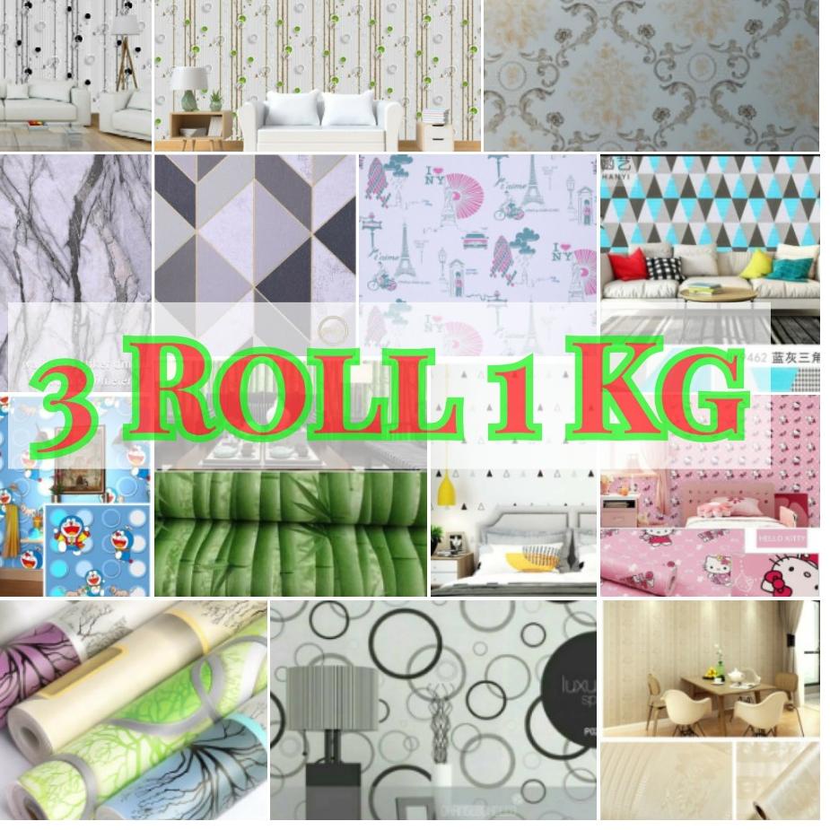 ❁ Walpaper Lem Dinding - Wallpaper Stiker Dinding - Wallpaper Tembok Kamar Tidur Ruang Tamu - Dapur