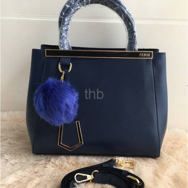 Tas Unik Fendi 2 Jours Premium Navy Blue Fendi 2 Jours Biru Tua