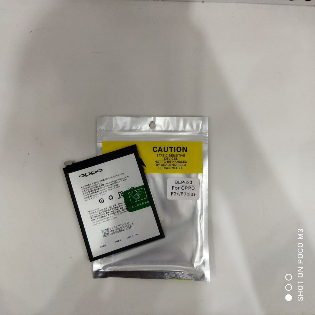 Baterai Oppo F3 Plus F3+ BLP623 Original Batre HP Oppo