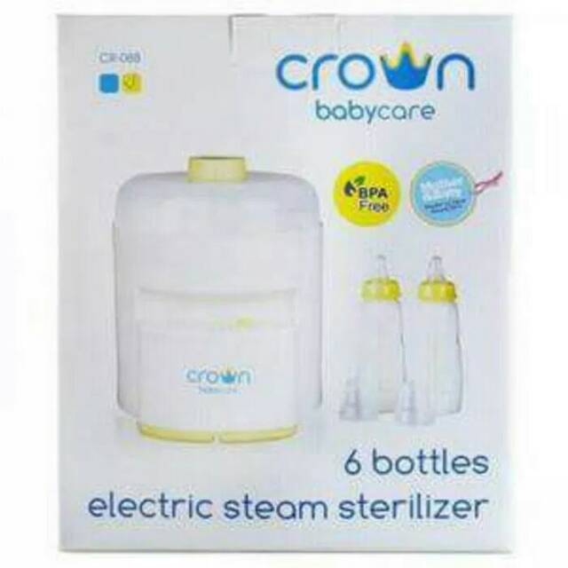 Crown Sterilizer Bottle 6 / Steril Botol Crown 6 Crown electric Steam Type CR 088 (GARANSI) GOSEND