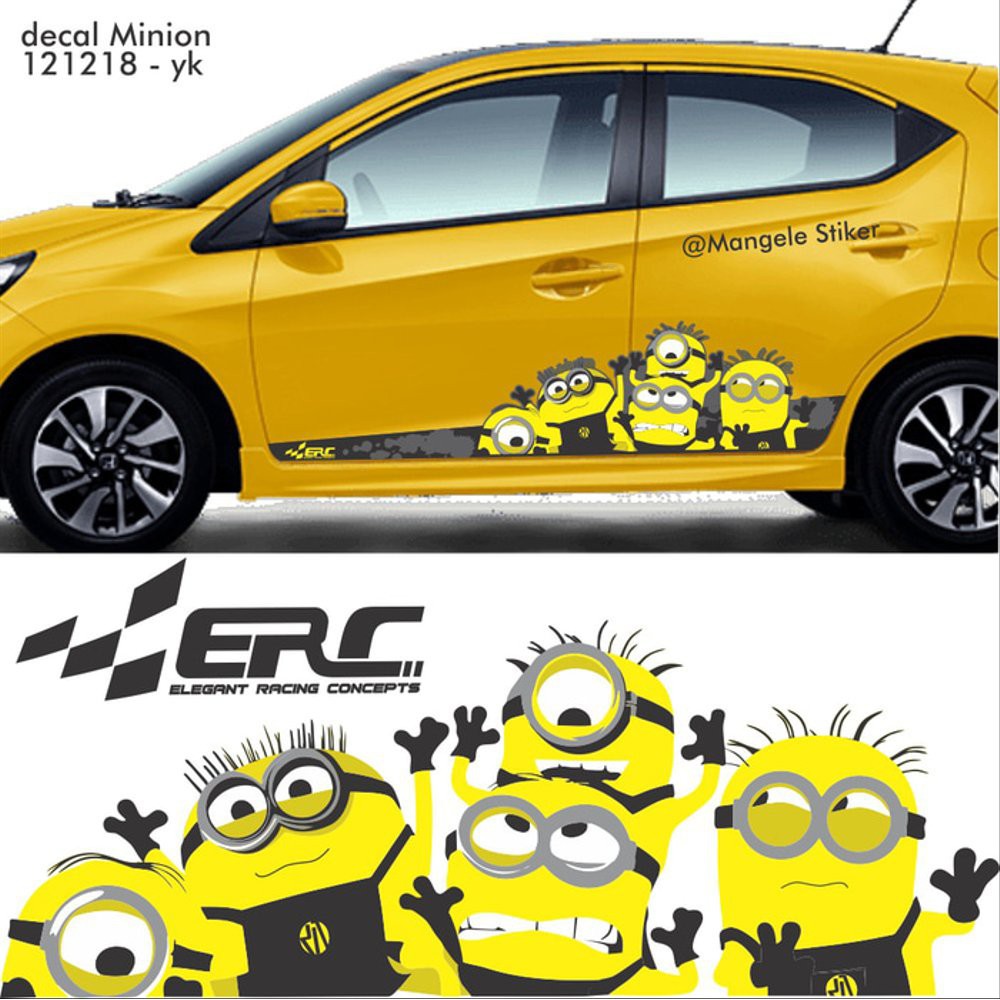 Minion Stiker Mobil Decal Printing Cutting Sticker Keren Lucu 12121
