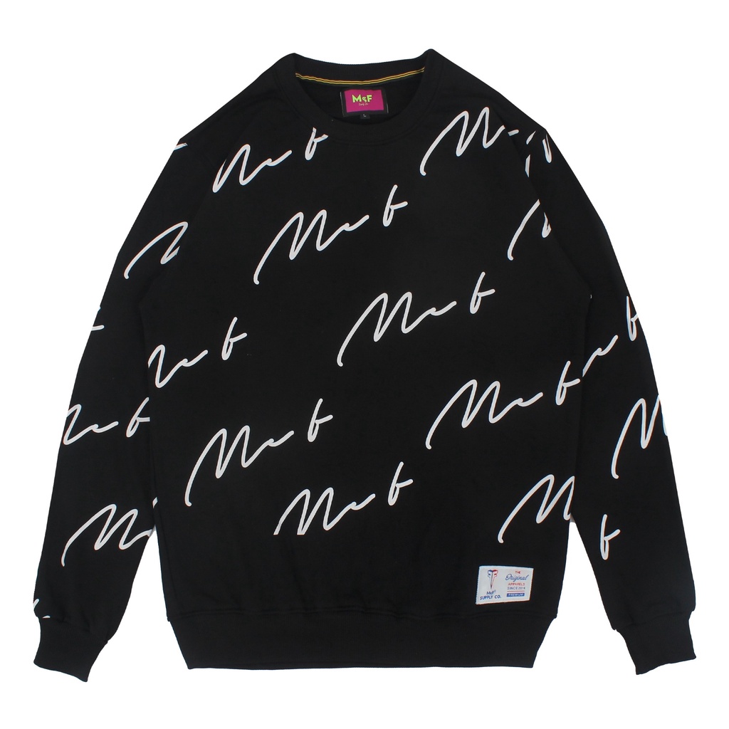 MF SCRIPT SWEATER // FULL PRINT