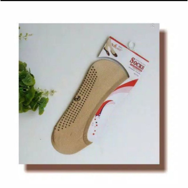 kaos kaki wanita ( 6 pasang ) HIDDEN Socks Anti slip dan BAKTERI