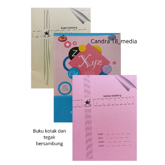 

buku kotak besar/sedang/tegak bersambung