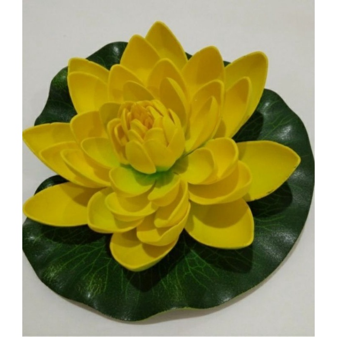 lotus imitasi 17 cm bunga teratai apung dekorasi kolam