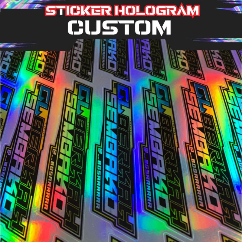 CUSTOM stiker hologram ,  stiker sponsor ,stiker helm , stiker motor , stiker mobil