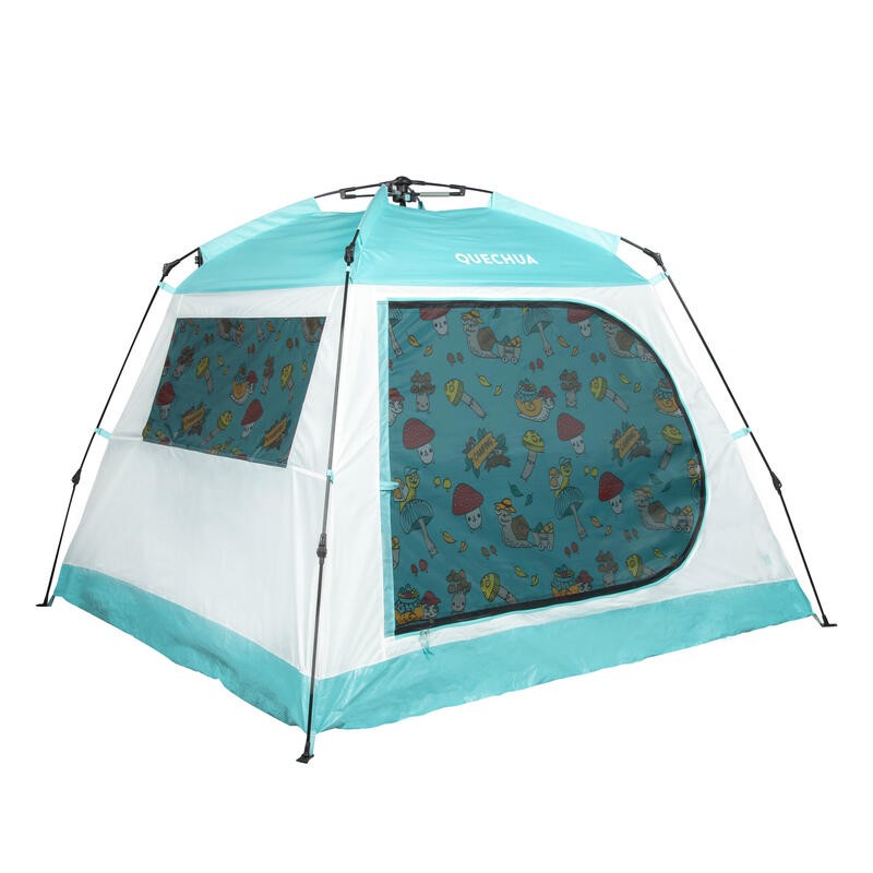 QUECHUA Tenda Kemah Camping Untuk 4 Orang Anti Nyamuk UPF 40+ Menahan 97,5% UV