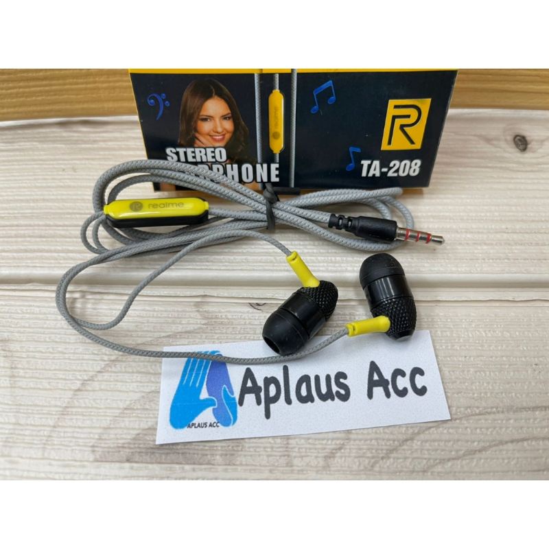 Handsfree Realme TA208 + Mic Stereo Earphone TA-208 Suara Bagus