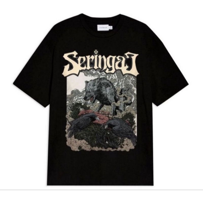 Kaos Baju SERINGAI - SERIGALA MILITIA - Tshirt Band Metal | Rock Music