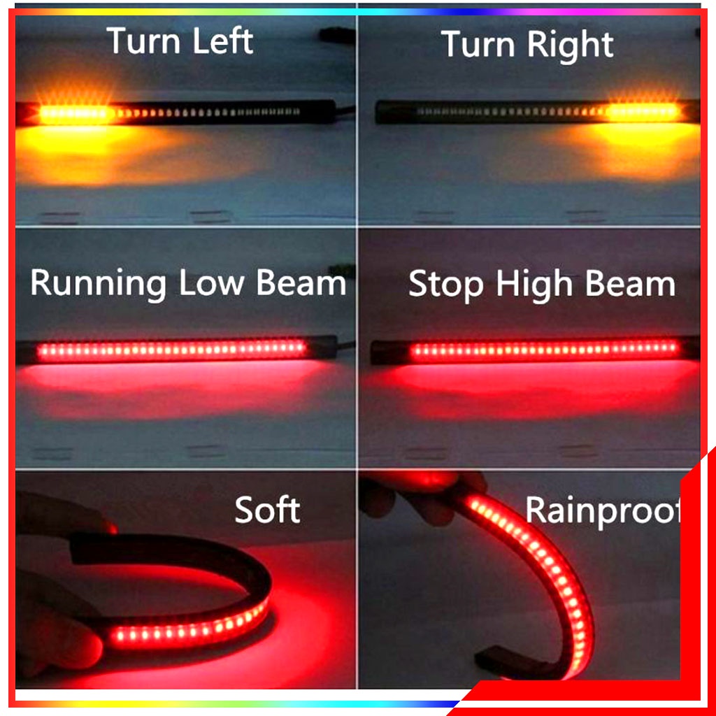 Lampu LED Strip Indikator Rem dan Sein Sepeda Motor Mobil Flexible - LED Bar Sign and Brake Assist Lamp Motorcycles