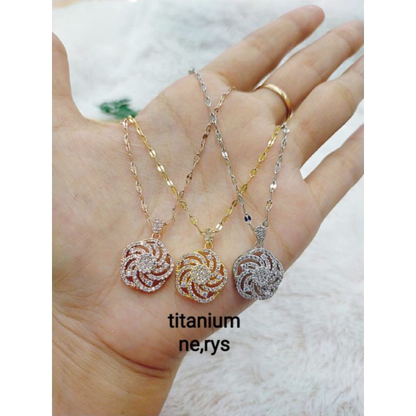 kalung titanium mata satu, tidak luntur