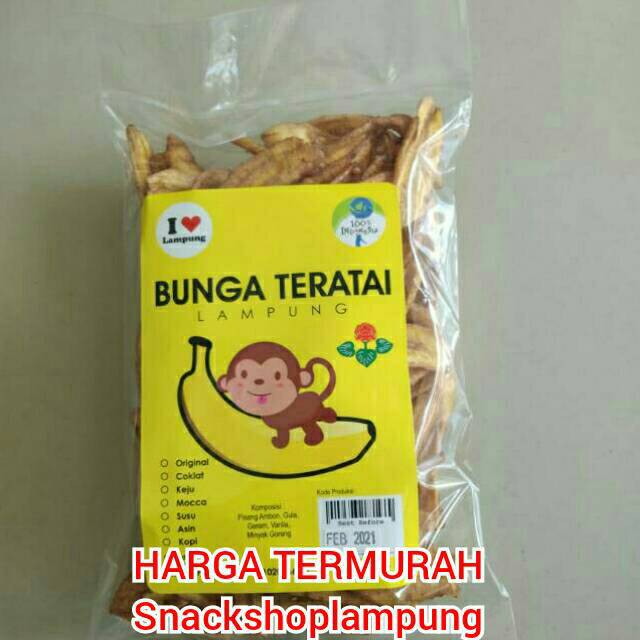 Keripik Pisang Ambon Lampung Aneka Rasa Original Bunga Teratai 200gr