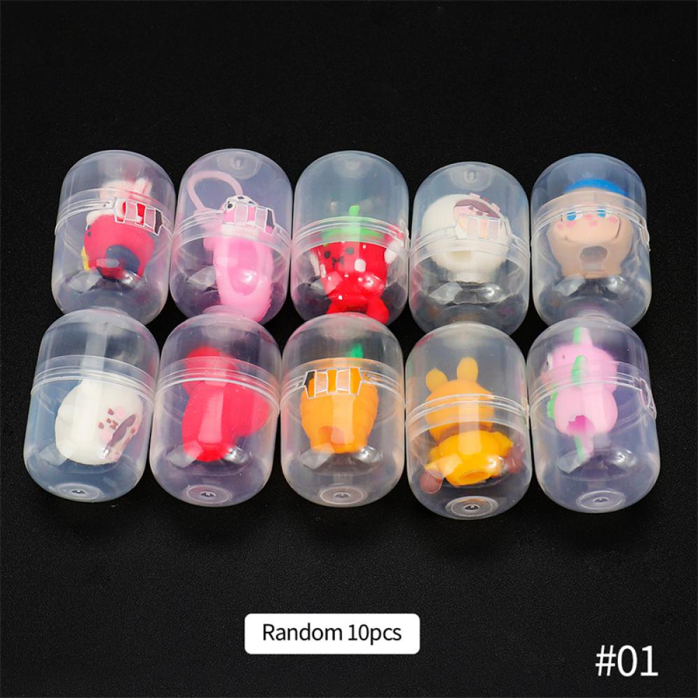 Timekey 10pcs Kapsul Fingurine 32mm Motif Kartun Anime Lucu Untuk Mainanhadiah T6V9