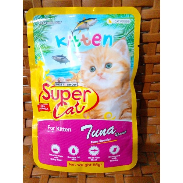 Super cat sachet kitten tuna 85gr