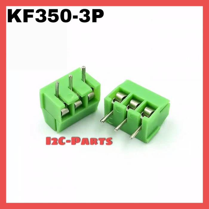 KF 350 Green Terminal Block Hijau KF350 3 pin 3p Screw 3.5mm 3Pin PCB