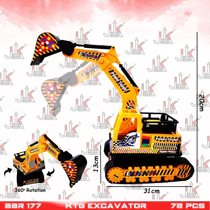 GROSIR BBR177 Excavator Mainan Anak Mobil Keruk Beko Eskavator BIGBROTH
