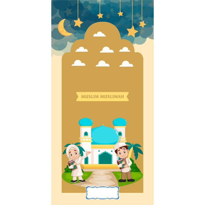 Sajadah anak custom nama
