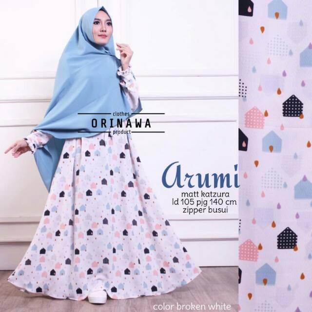 Arumi/GAMIS SET/GAMIS SYAR'I /BUSANA MUSLIM SOLO MURAH/HIJAB STYLE /FASHION MUSLIM/GROSIR SOLO