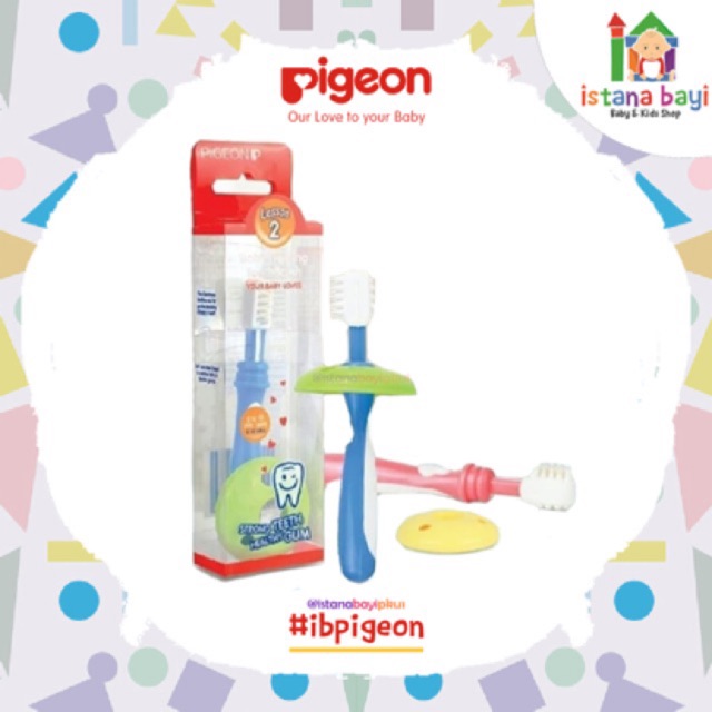 Pigeon Training Toothbrush Lesson 2 - Sikat gigi bayi