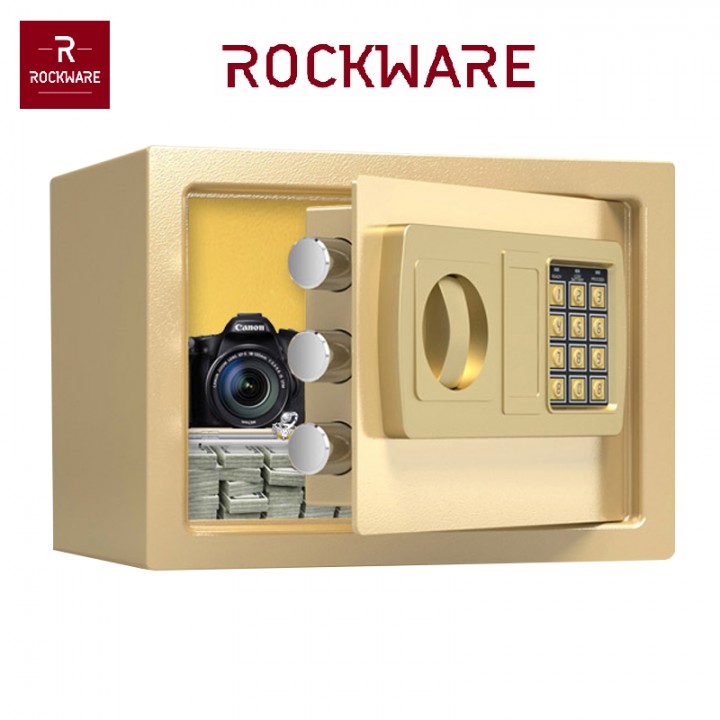 ROCKWARE Safety Box with PIN Lock - 20x31x20cm - RW-20EW - White