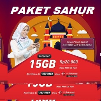 Paket Internet Malam Paket Sahur Telkomsel Shopee Indonesia