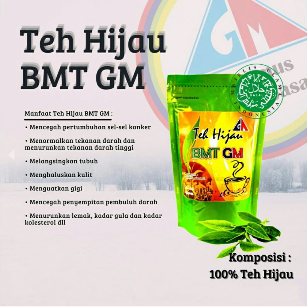 

Teh Hijau Bmt Gm / Teh pelangsing / Herbal Gusmus