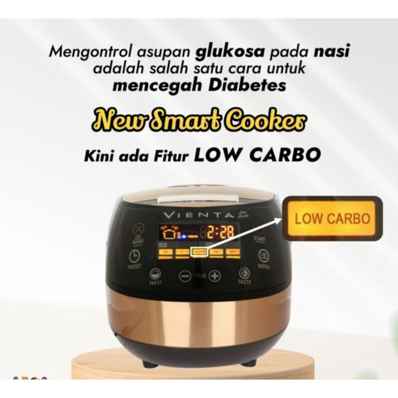 [Ready] New Smart Cooker Low Carbo Vienta ORI (Rice cooker multifungsi)