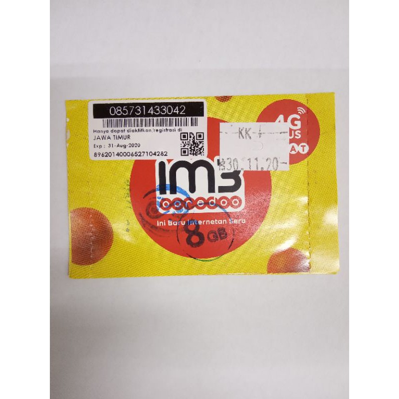 perdana indosat 8gb freedom