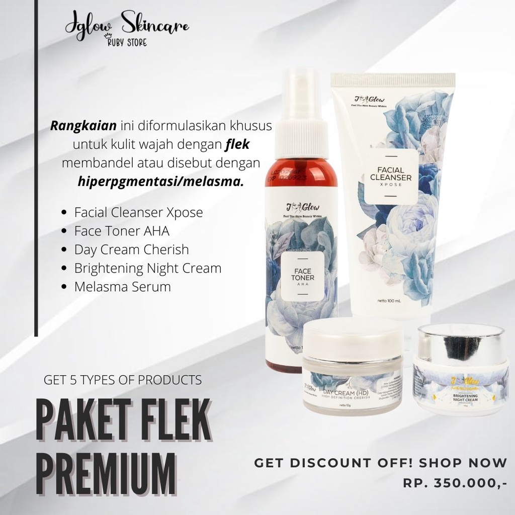 JGLOW SKINCARE (PAKET FLEK PREMIUM)