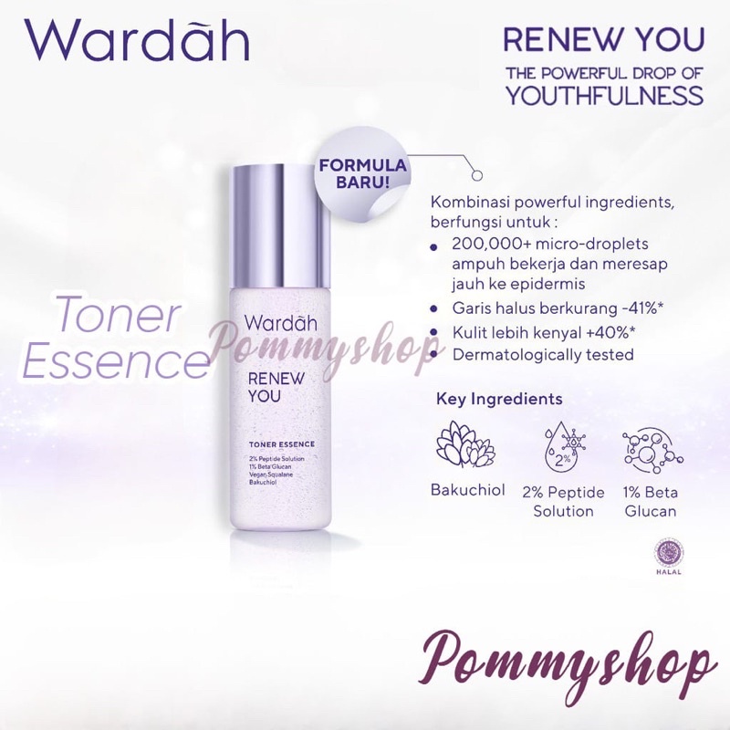 Wardah Renew You Toner Essence 50ml | Hydrating Toner Anti Aging