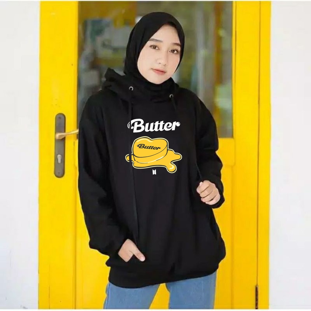 Jaket Hoodie Hodie BTS Butter  jumbo bigsize pria wanita ukuran m l xl xxl xxxl xxxxl xxxxxl