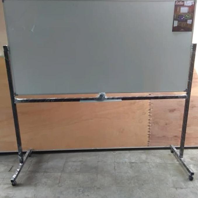 

WHITEBOARD MAGNETIC 120X180 CM DOUBLE FACE + KAKI RODA KEIKO TERLARIS