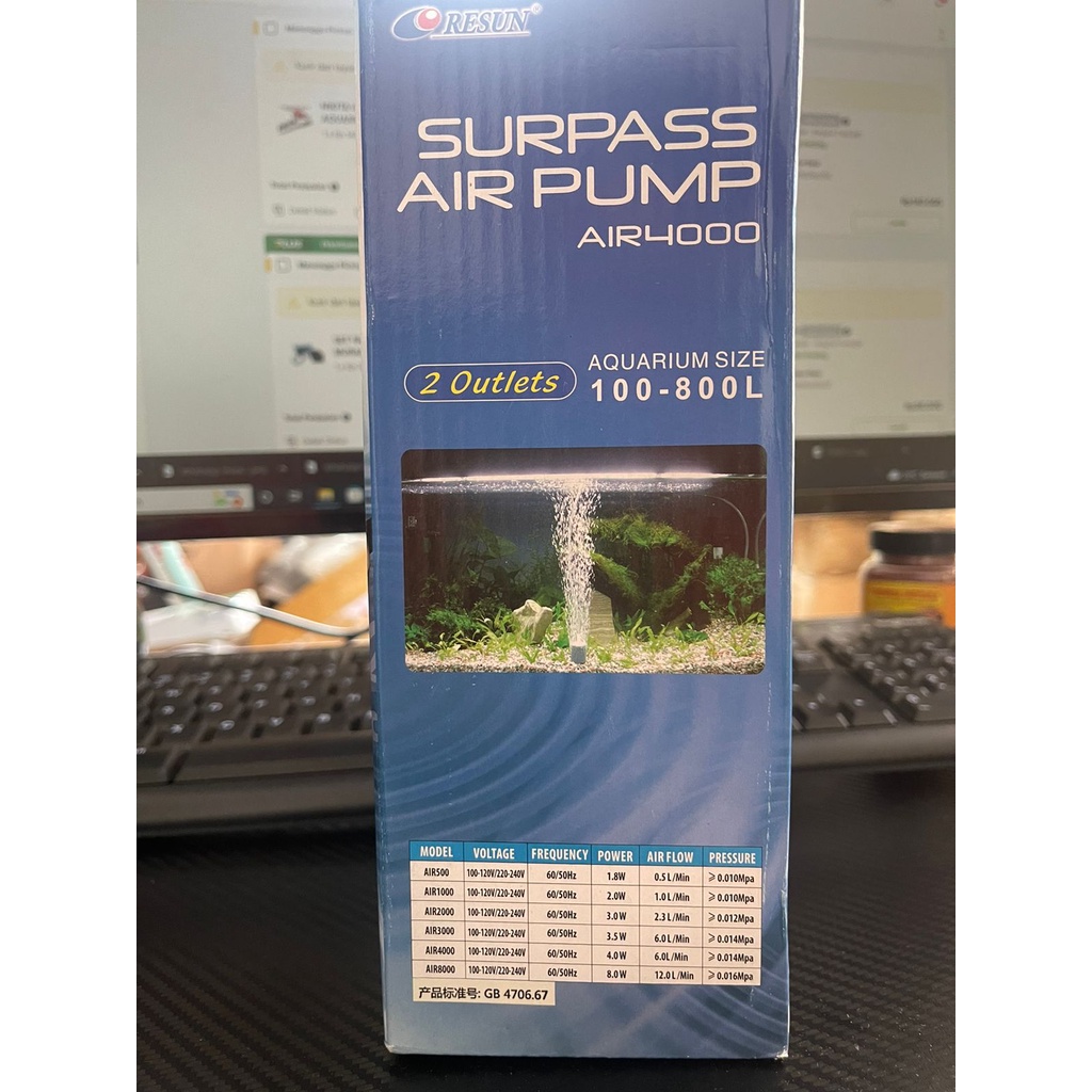 RESUN AIR 4000 / AIR PUMP RESUN AIR 4000 / AERATOR 2 LUBANG RESUN