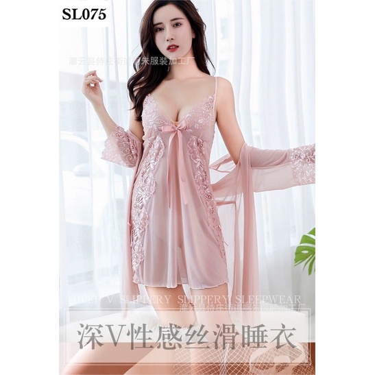 Satu set sexy lingerie kimono baju tidur seksi lingerie wanita sleepwear lingerie 075-1