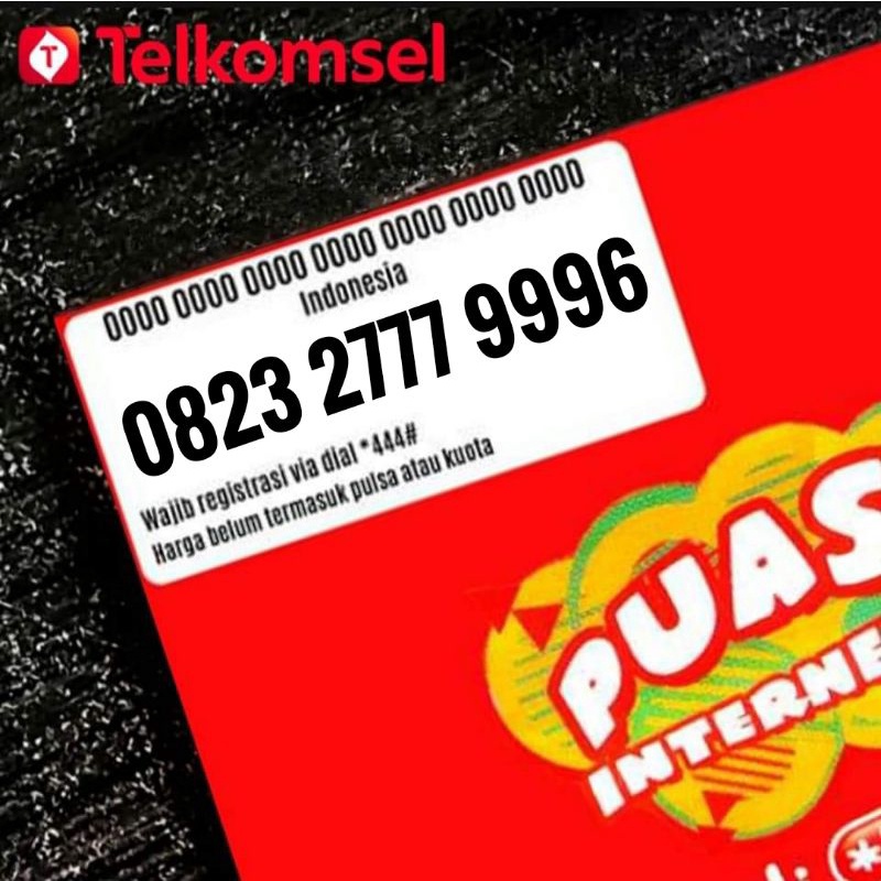Kartu perdana nomor cantik telkomsel as 4G LTE dobel tripel 2777 9996 dan 888x