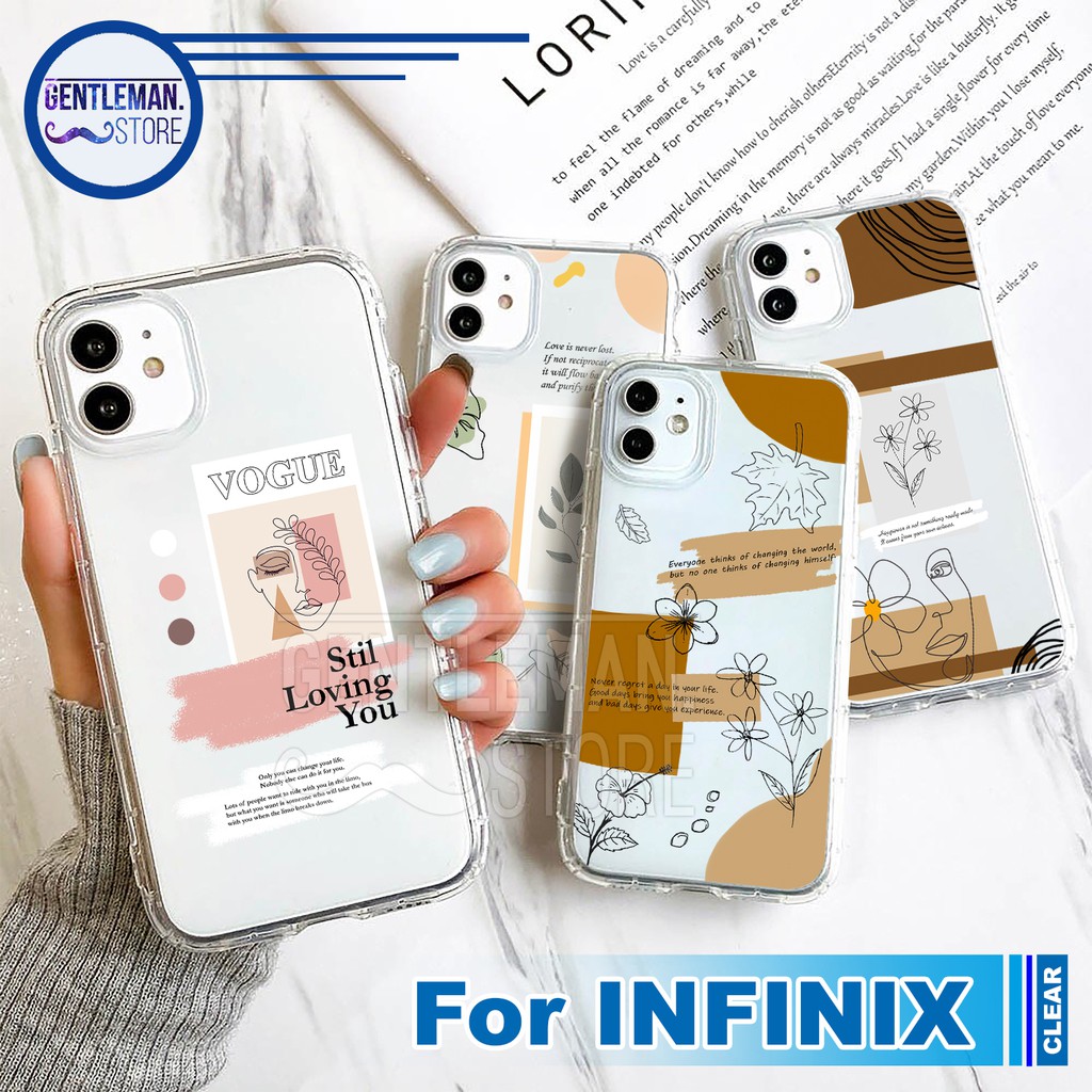 CASE CLEAR PRINT INFINIX HOT 10 HOT 10S HOT 10 PLAY HOT 11 PLAY HOT 11 HOT 11S NFC HOT 8 X650C HOT 9 PLAY NOTE 11 NFC NOTE 11 PRO NOTE 11S NOTE 8 SMART 5 SMART 6