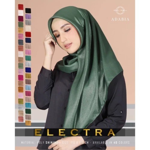 JM AZARA HIJAB SEGI EMPAT NORA SINAR LASER CUT JILBAB SEGI EMPAT POLOS - HIJAU BOTOL