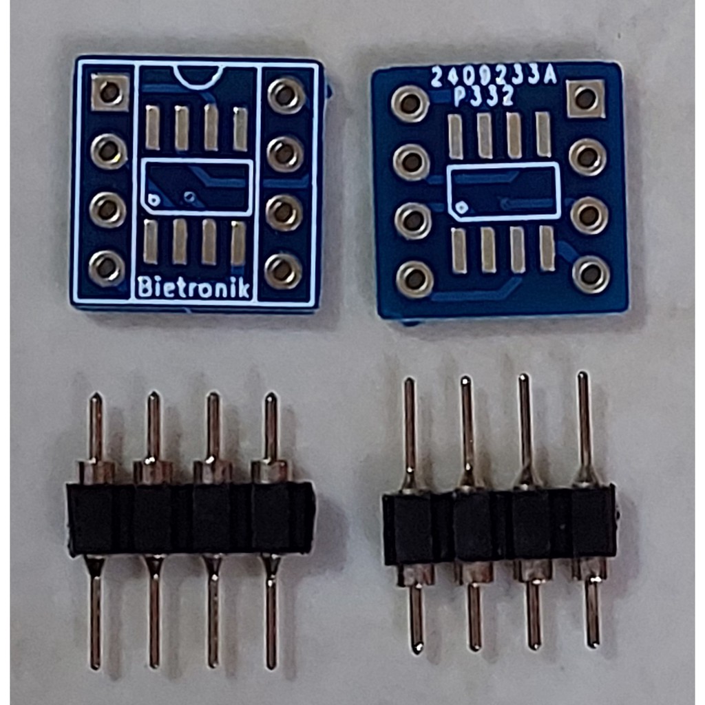 PCB Konverter 2 IC Single OpAmp SOIC8 ke DIP8 Gold Plate