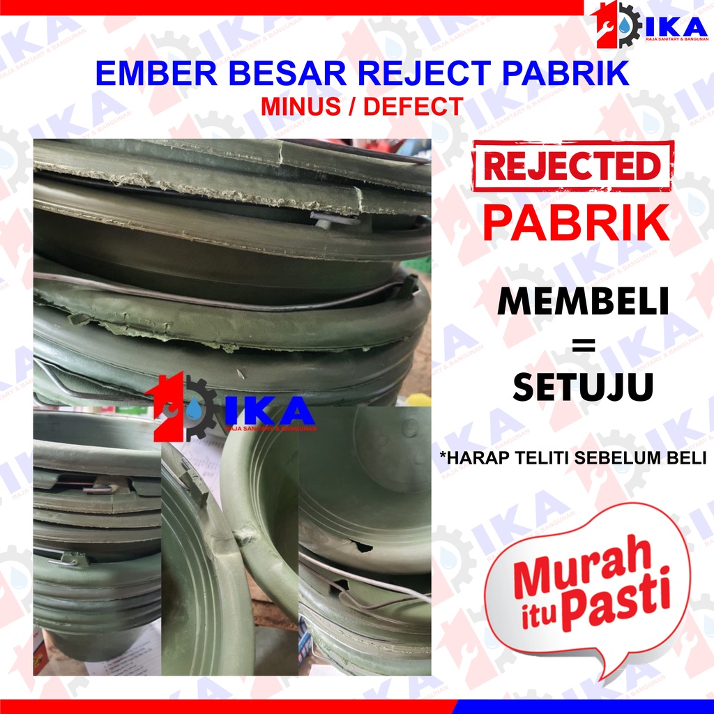 (KHUSUS GOSEND GRAB) TERMURAH ! Ember cor hijau / ember murah / ember cupang (BARANG REJECT PABRIK)