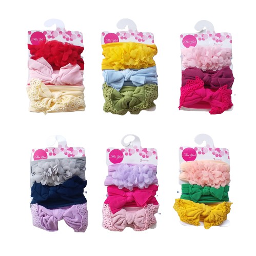 plazababyku Bandana RUFFLE Bandana Anak Bando Bayi Headband Anak Pita Simpul Melar